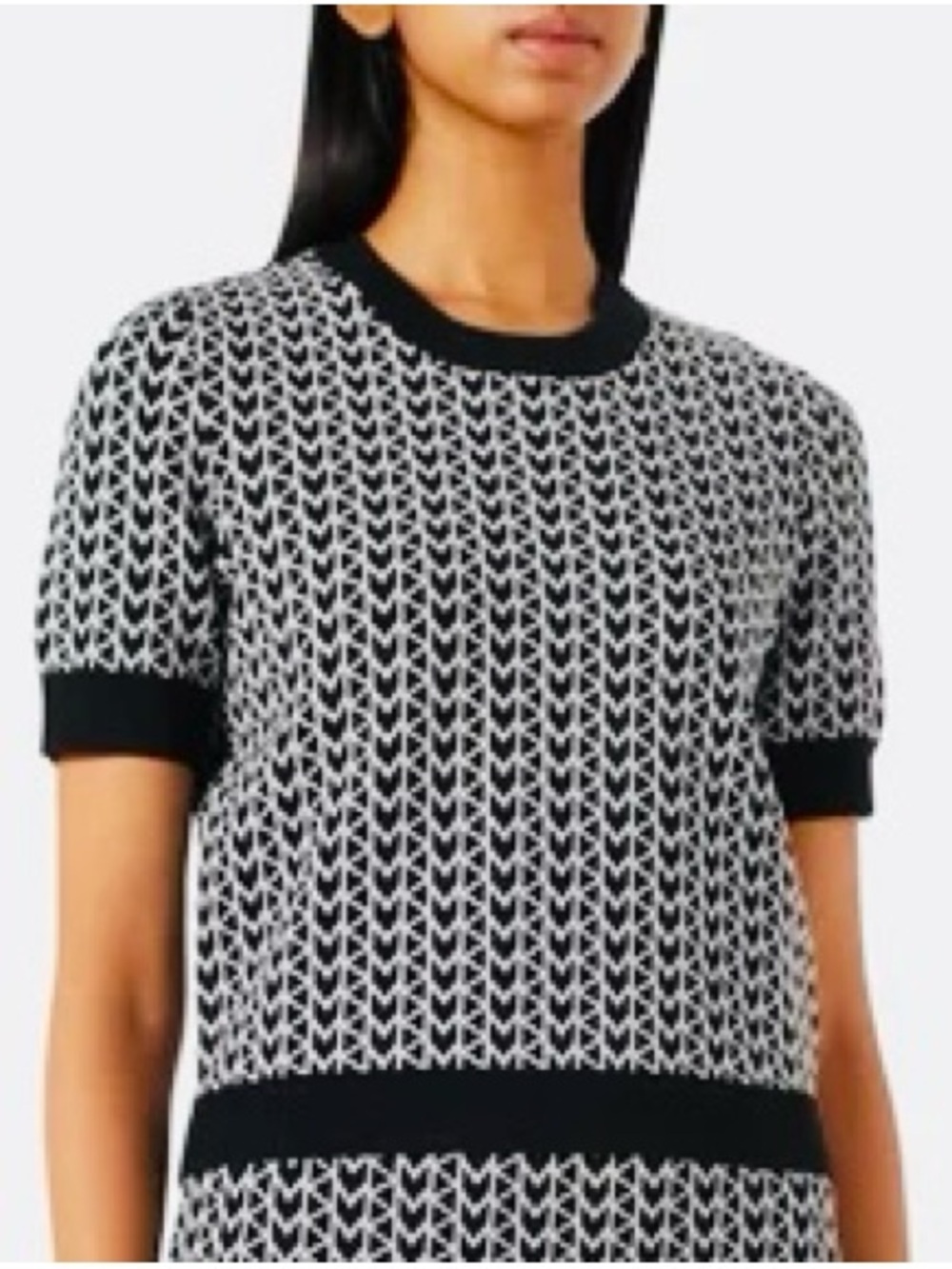 Michael Kors short sleeve knit top - large